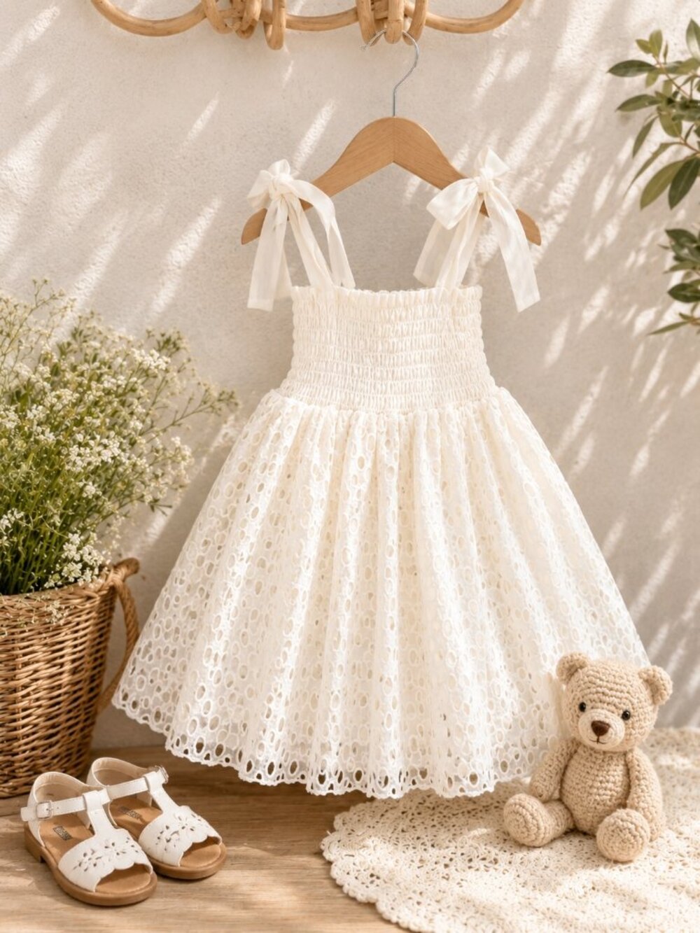 Gorgeous NWOT Ciel White Eyelet Dress Sz 3T 100% Cotton